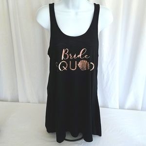 Xhilaration Women's Black Bride Squad Graphic Tank Top Size Small